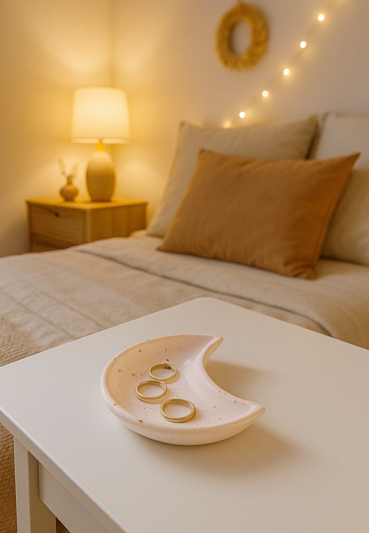 Luna, svuotatasche, resina ecologica, resina, resin, regalo, battessimo, comunione, cresima, matrimonio, regalo, bomboniere, bomboniera