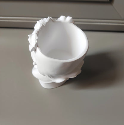 vaso, vaso decorativo, volto, bambina, riposo, calma, bomboniera, battesimo, comunione, cresima, matrimonio, utile, arredamento, arredo
