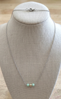 collana, regalo, donna, perline, verde acqua, minimal, chic, vetro, outfit, acciaio