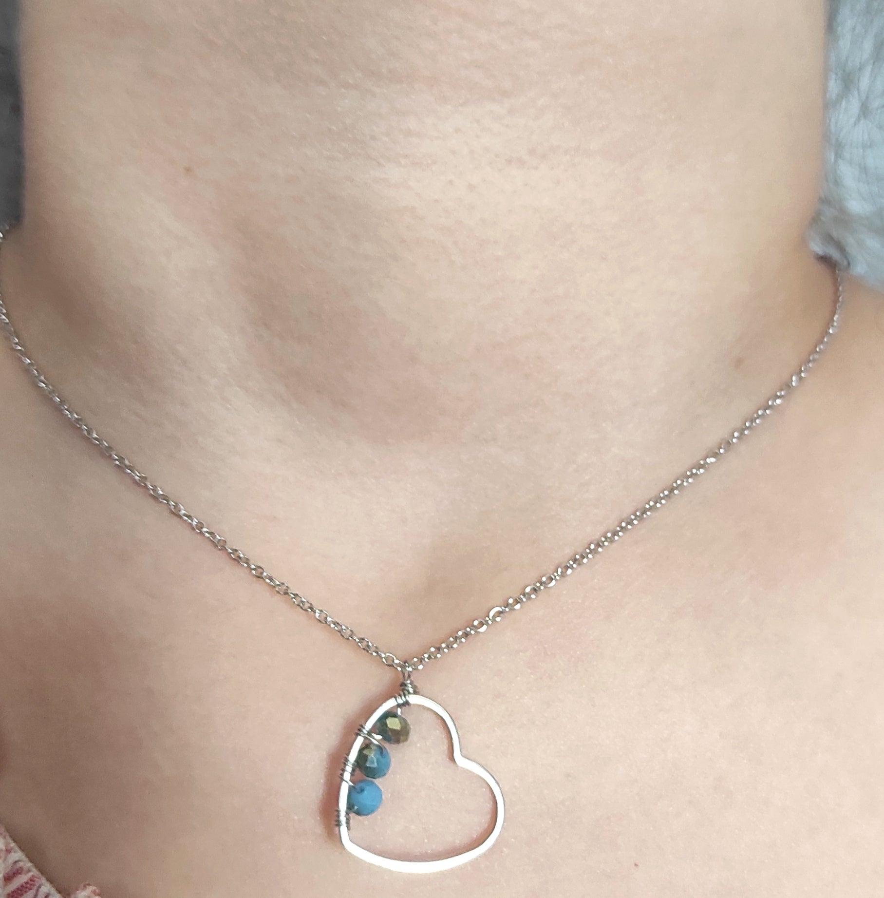 collana, cuore, luce, vetro, acciaio, raffinata, pendente