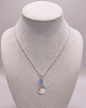 collana, acciaio, vetro, cuore, amore, pendente, luce, regalo
