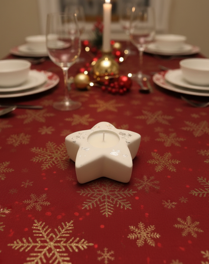 portacandela, resina, resina ecologica, stella, cene, natale, centrotavola, ambiente, arredamento