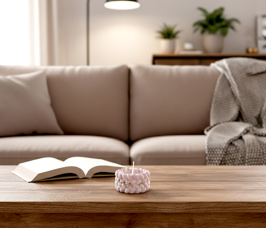 candela, cera di soia, arredamento, relax, ambiente, profumo, vaniglia, bomboniera