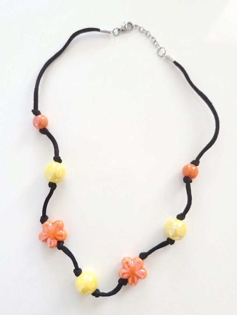 collana, giallo, arancione, gioiello, primavera, outfit, margherite, jewels, necklace, orange, jellow