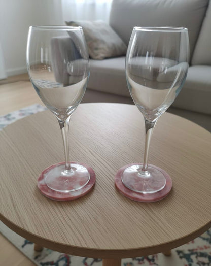 Sottobicchiere in resina epossidica, sfumature bordeaux e bianche, vino, tema vino, resina, resin, regalo, bomboniere