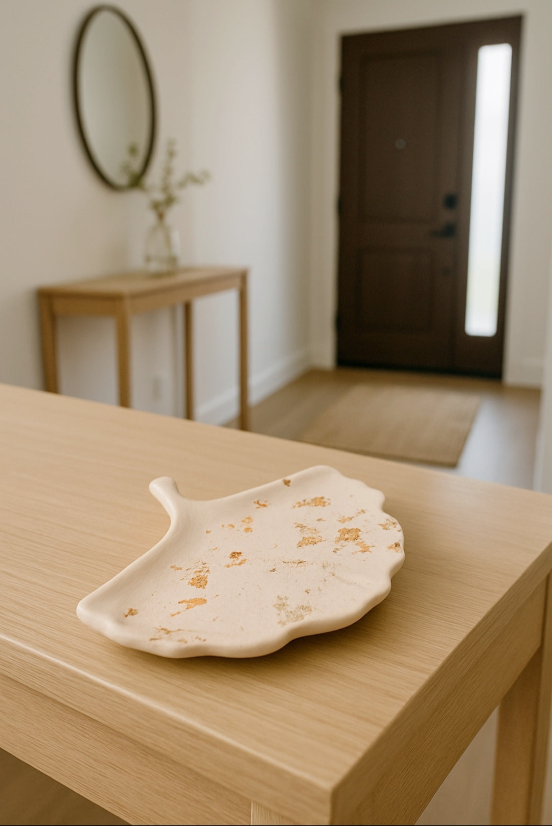 Foglia di Ginkgo, svuotatasche, resina ecologica, azzurro chiaro, resina,  resin, regalo, battessimo, comunione, cresima, matrimonio, bomboniera, regalo, bomboniere