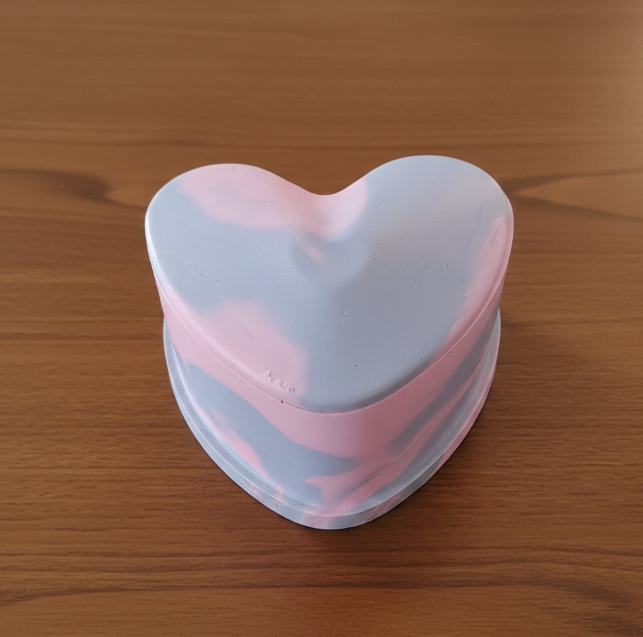 scatolina, resina ecologica, portagioielli, cuore, regalo, bomboniera, bomboniere