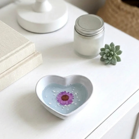 svuotacuore, svuotatasche, cuore, fiore, primavera, resina, arredamento, casa, home, bomboniera