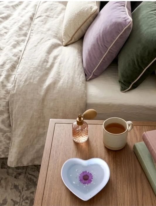 svuotacuore, svuotatasche, cuore, fiore, primavera, resina, arredamento, casa, home, bomboniera